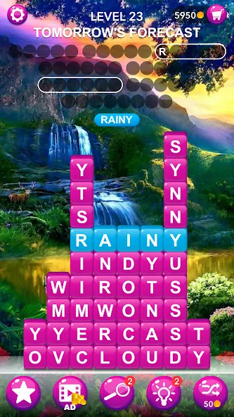 Скачать Word Tiles :Hidden Word Search [MOD: безлимитные подсказки и открыты уровни] на телефон — скриншот 3