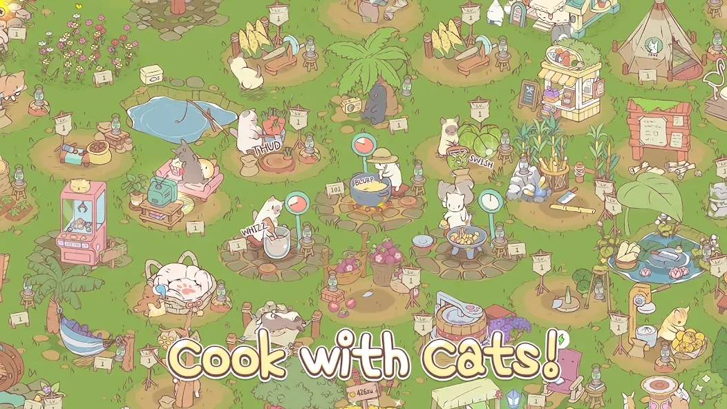 Скачать взлом Cats & Soup - Cute Cat Game [MOD: много денег и ресурсов] — скриншот 2