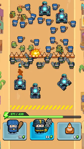 Police vs Zombie: Zombie City [MOD: безлимитные деньги и оружие] — Скачать бесплатно (APK) — скриншот 2