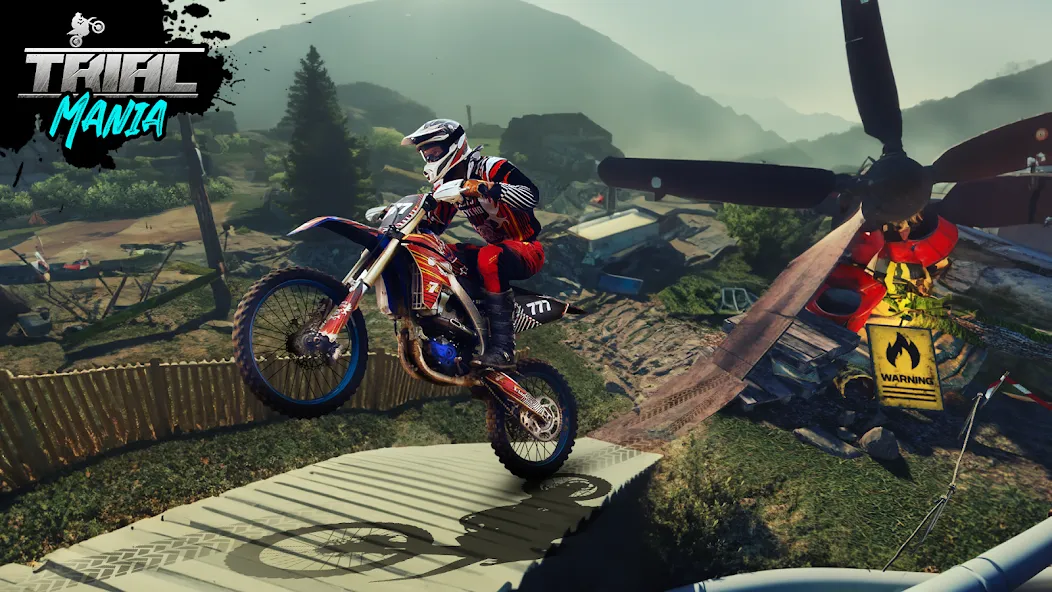 Взломанная Trial Mania: Dirt Bike Games [MOD: безлимитные монеты и открытые уровни] на Андроид — скриншот 1