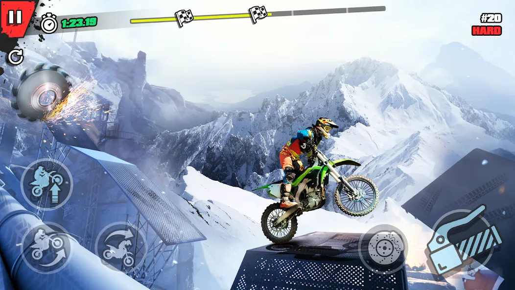 Взломанная Trial Mania: Dirt Bike Games [MOD: безлимитные монеты и открытые уровни] на Андроид — скриншот 3