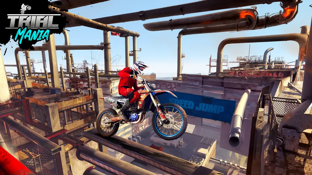 Взломанная Trial Mania: Dirt Bike Games [MOD: безлимитные монеты и открытые уровни] на Андроид — скриншот 4