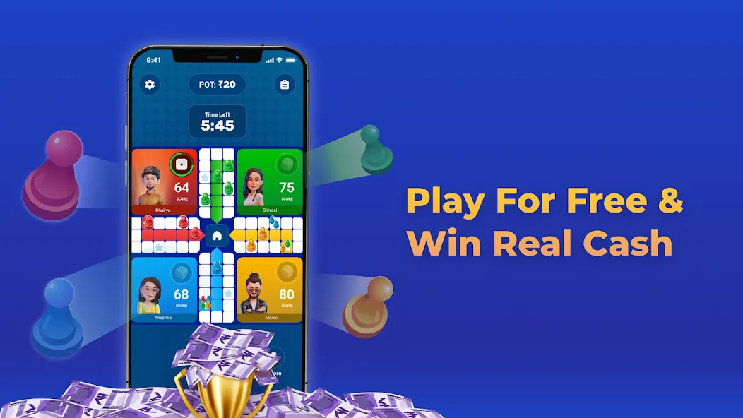 Play Ludo Game Online Win Cash [MOD: выигрыш реальных денег без ограничений] последняя версия — скриншот 1