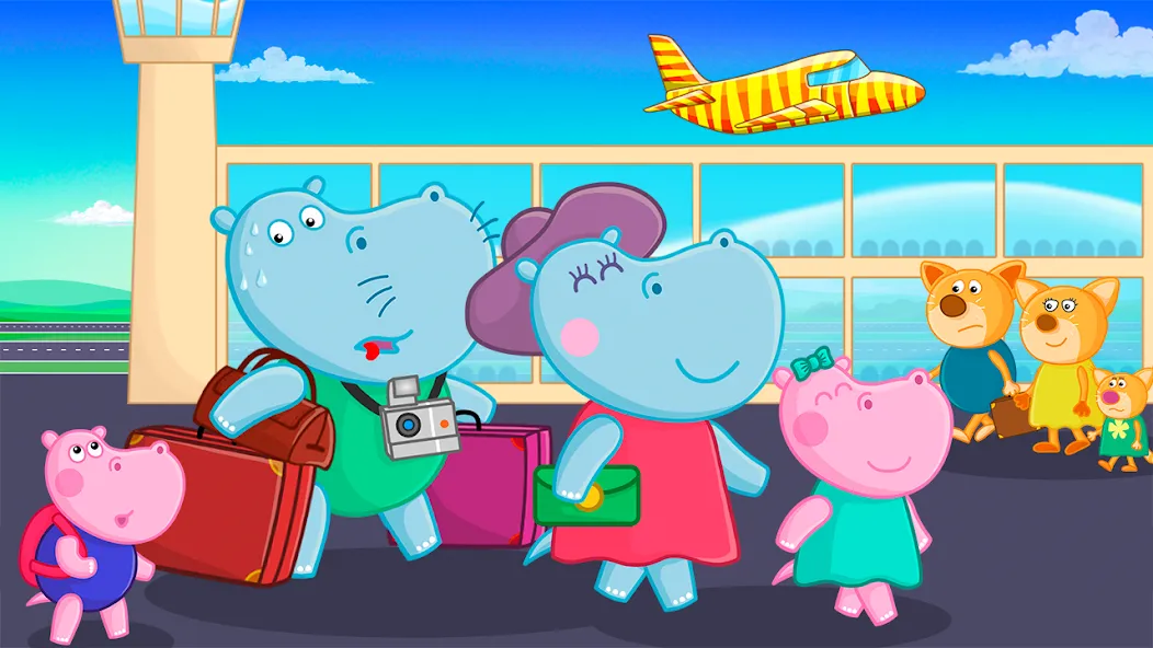 Hippo: Airport Profession Game [MOD: все профессии и уровни открыты] — Скачать бесплатно (APK) — скриншот 4