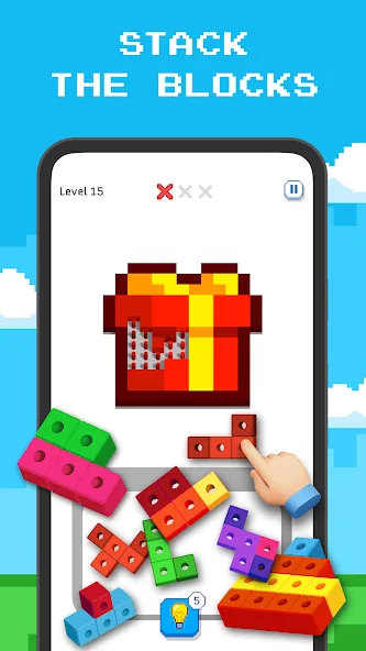 Скачать Blockin' Color - Block Puzzle [MOD: безлимитные подсказки и жизни] — скриншот 1