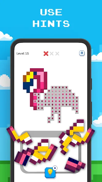 Скачать Blockin' Color - Block Puzzle [MOD: безлимитные подсказки и жизни] — скриншот 5