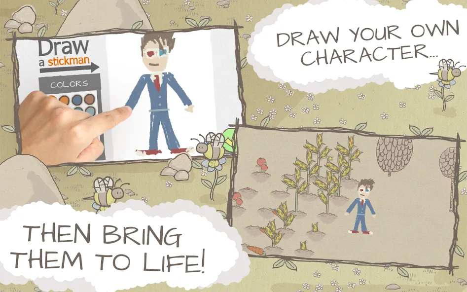 Взломанная Draw a Stickman: EPIC Free [MOD: безлимитные подсказки и открыты все уровни] на Андроид — скриншот 2