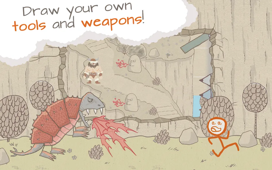Взломанная Draw a Stickman: EPIC Free [MOD: безлимитные подсказки и открыты все уровни] на Андроид — скриншот 4