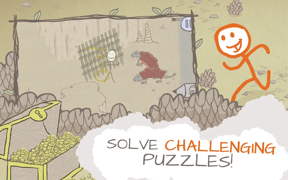 Взломанная Draw a Stickman: EPIC Free [MOD: безлимитные подсказки и открыты все уровни] на Андроид — скриншот 5