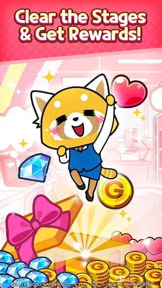 Aggretsuko : Match 3 Puzzle [MOD: безлимитные монеты и жизни] — Скачать бесплатно (APK) — скриншот 5