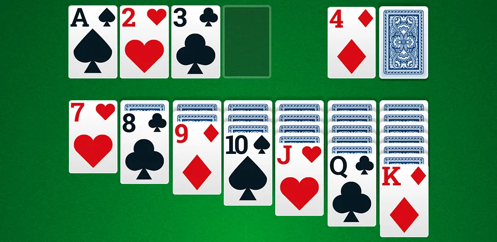 Взломанная Classic Solitaire - Klondike [MOD: без рекламы и все карты открыты] на Андроид — скриншот 1