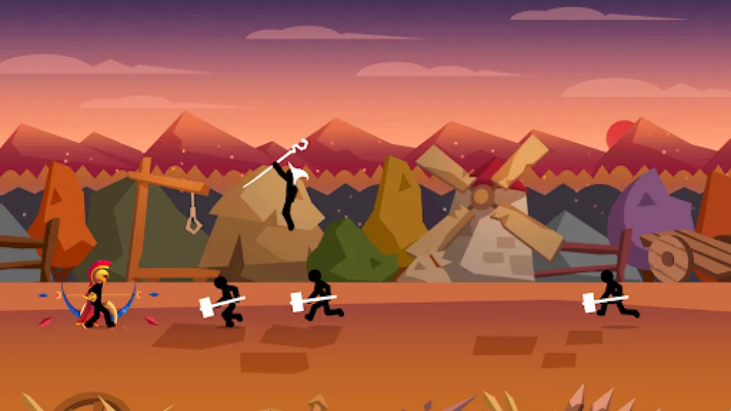 Stick Fight: Shadow Archer [MOD: безлимитные стрелы и усиленный урон] последняя версия — скриншот 1