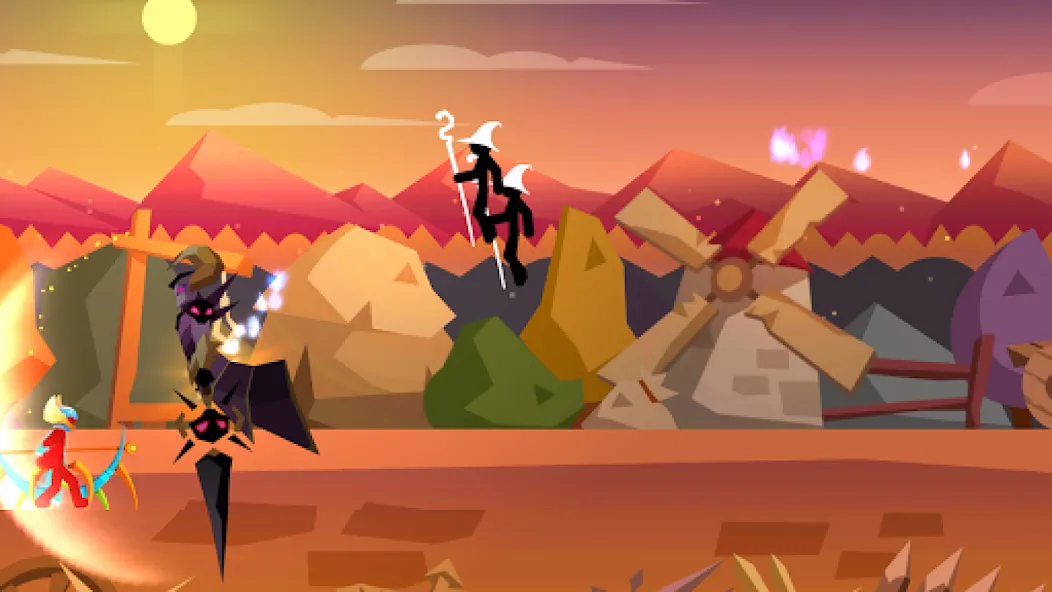 Stick Fight: Shadow Archer [MOD: безлимитные стрелы и усиленный урон] последняя версия — скриншот 5