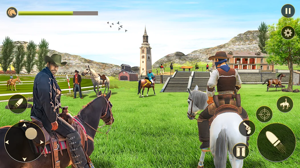 Взломанная Horse Riding Rivals Horse Race [MOD: безлимитные монеты и лошади] на Андроид — скриншот 1