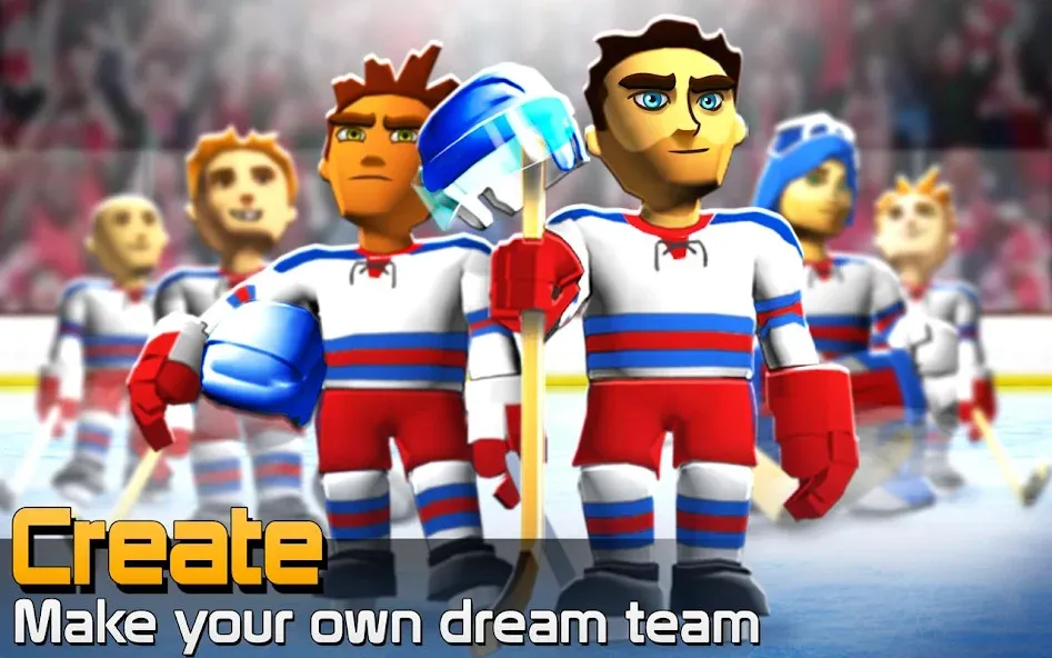 BIG WIN Hockey [MOD: безлимитные деньги и усиленные игроки] (Бесплатно / APK) — скриншот 1