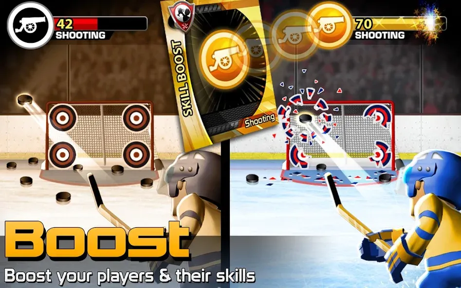 BIG WIN Hockey [MOD: безлимитные деньги и усиленные игроки] (Бесплатно / APK) — скриншот 2