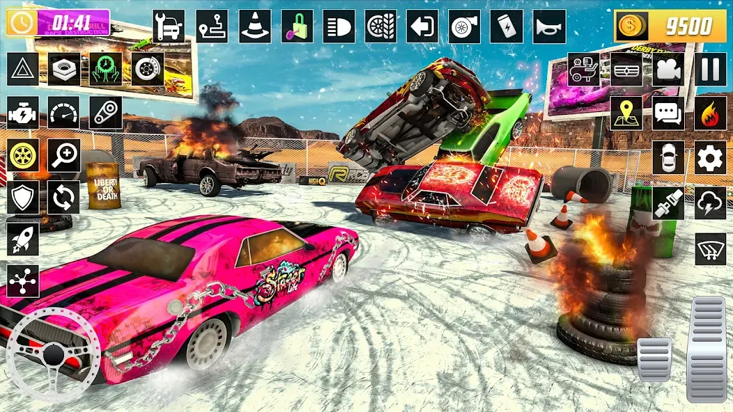 Скачать X Demolition Derby : Car Games [MOD: безлимитные деньги и открыты все машины] на телефон — скриншот 4