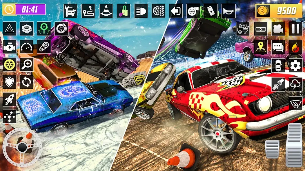 Скачать X Demolition Derby : Car Games [MOD: безлимитные деньги и открыты все машины] на телефон — скриншот 5