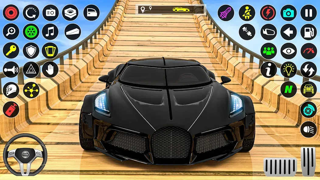 Взломанная GT Car Stunt Race: Mega Ramps [MOD: безлимитные деньги и все машины открыты] на Андроид — скриншот 3