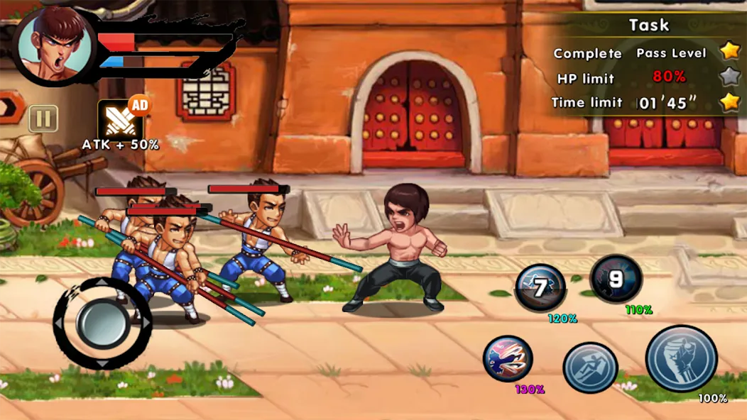 Скачать Kung Fu Attack: Final Fight [MOD: безлимитные деньги и усиленный герой] — скриншот 2