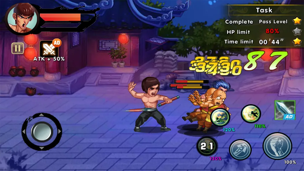 Скачать Kung Fu Attack: Final Fight [MOD: безлимитные деньги и усиленный герой] — скриншот 3