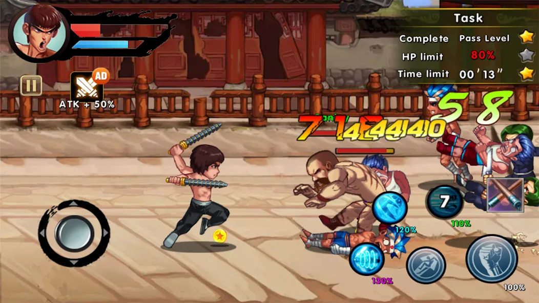 Скачать Kung Fu Attack: Final Fight [MOD: безлимитные деньги и усиленный герой] — скриншот 4