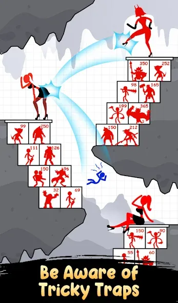 Взломанная Stick Hero: Tower Defense [MOD: безлимитные деньги и усиленные герои] на Андроид — скриншот 4