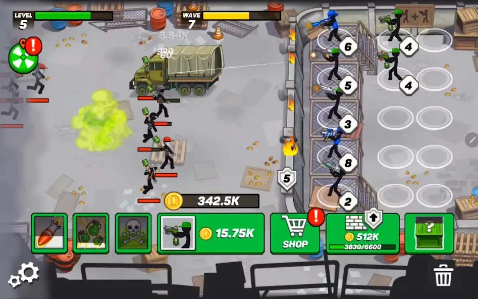 Скачать взлом Stickman Defenders: Stick War [MOD: безлимитные ресурсы и мощные воины] — скриншот 4