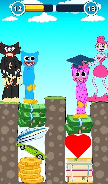 Взломанная Hugy's Funny Animated Story [MOD: все истории открыты и без рекламы] на Андроид — скриншот 4