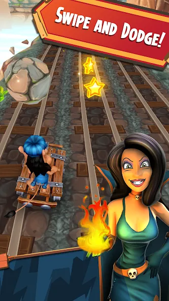 Hugo Troll Race 2: Rail Rush [MOD: безлимитные деньги и жизни] на Андроид — скриншот 2