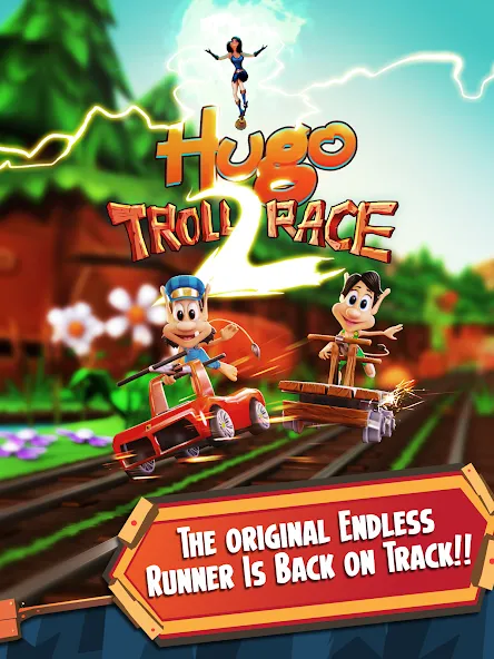 Hugo Troll Race 2: Rail Rush [MOD: безлимитные деньги и жизни] на Андроид — скриншот 5