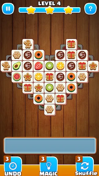 Взломанная Tile Match Sweet -Triple Match [MOD: безлимитные подсказки и жизни] на Андроид — скриншот 1