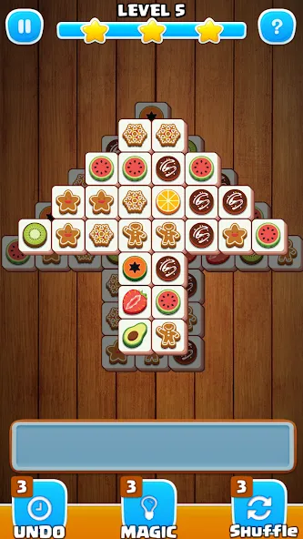 Взломанная Tile Match Sweet -Triple Match [MOD: безлимитные подсказки и жизни] на Андроид — скриншот 2