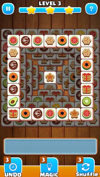 Взломанная Tile Match Sweet -Triple Match [MOD: безлимитные подсказки и жизни] на Андроид — скриншот 3