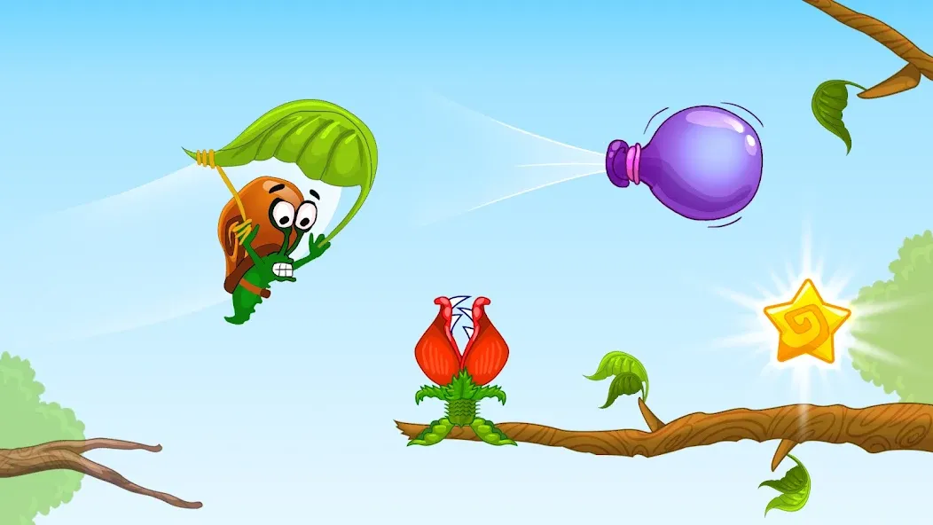 Скачать Snail Bob 1: Adventure Puzzle [MOD: открыты все уровни и подсказки] на телефон — скриншот 2