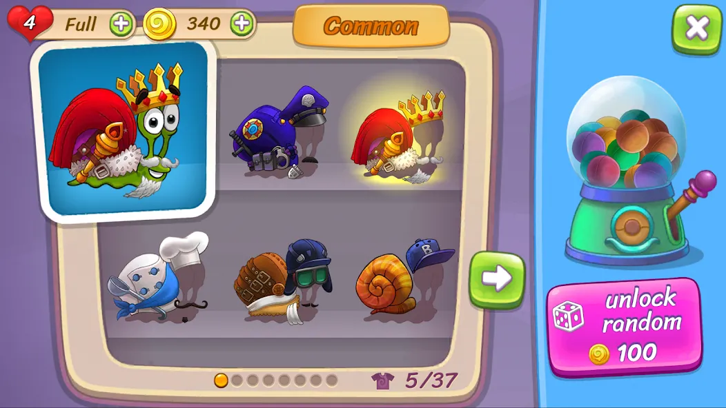 Взломанная Snail Bob 3 [MOD: безлимитные деньги и все уровни] на Андроид — скриншот 3