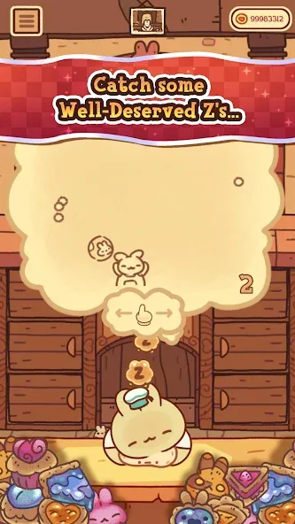 Взломанная BunnyBuns [MOD: много денег и все предметы открыты] на Андроид — скриншот 3