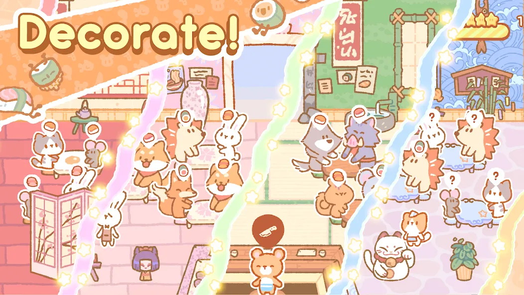 Скачать Kuma Sushi Bar [MOD: много денег и все рецепты открыты] — скриншот 3