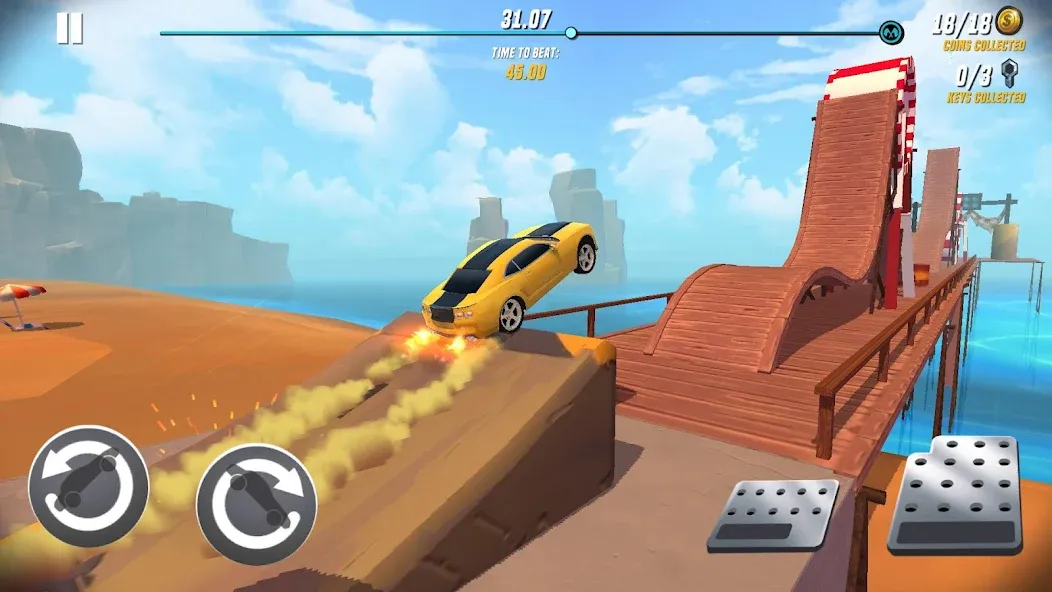 Stunt Car Extreme [MOD: безлимитные деньги и все машины открыты] (Бесплатно / APK) — скриншот 1