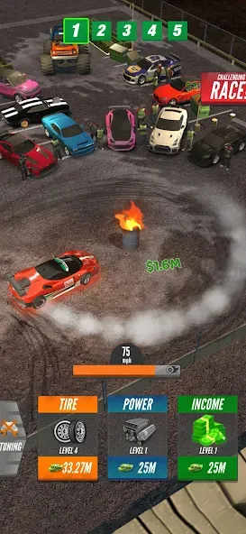 Скачать Drift 2 Drag [MOD: безлимитные деньги и топливо] — скриншот 2