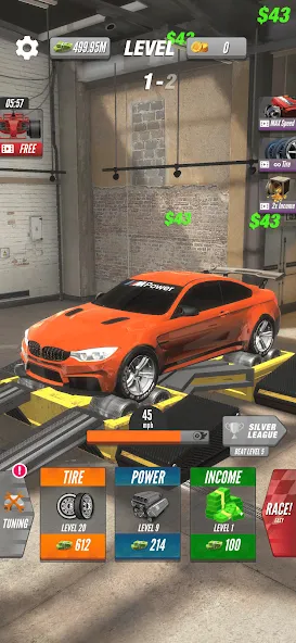 Dyno 2 Race - Car Tuning [MOD: безлимитные деньги и улучшенный тюнинг] — Скачать бесплатно (APK) — скриншот 1