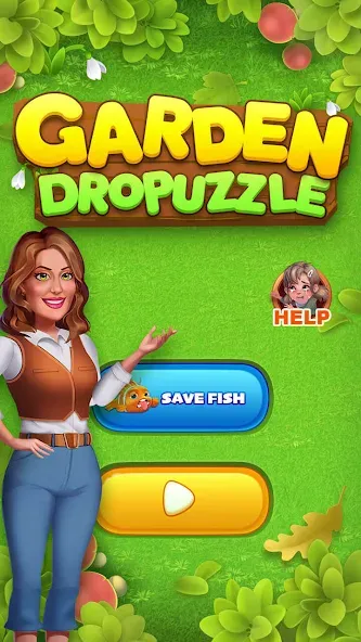 Garden Dropuzzle [MOD: безлимитные ходы и открыты все уровни] на Андроид — скриншот 1