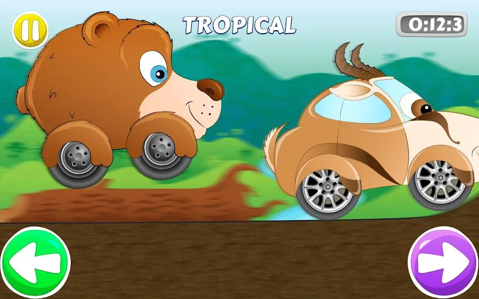 Взломанная Racing car game for kids [MOD: без рекламы и все машины открыты] на Андроид — скриншот 1