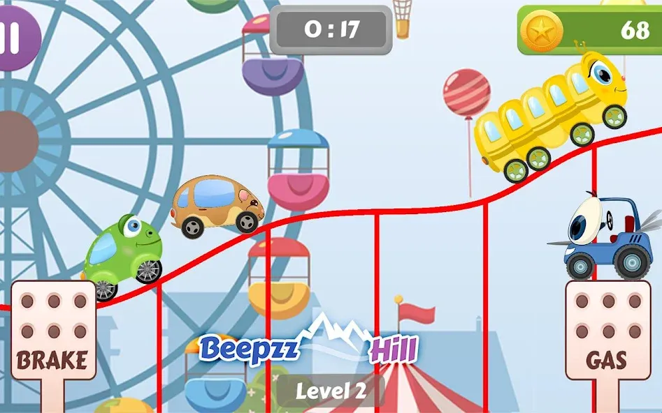 Взломанная Car Racing game for toddlers [MOD: без рекламы и все машины открыты] на Андроид — скриншот 1