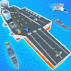 Взломанная Idle Aircraft Carrier [MOD: безлимитные деньги и топливо] на Андроид