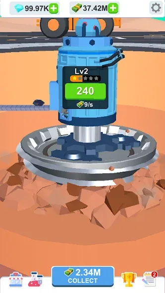 Idle Dig Factory [MOD: безлимитные деньги и ресурсы] на Андроид — скриншот 1