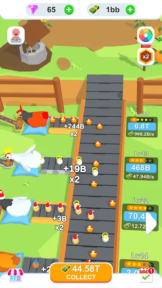 Idle Egg Factory [MOD: безлимитные деньги и ресурсы] на Андроид — скриншот 1