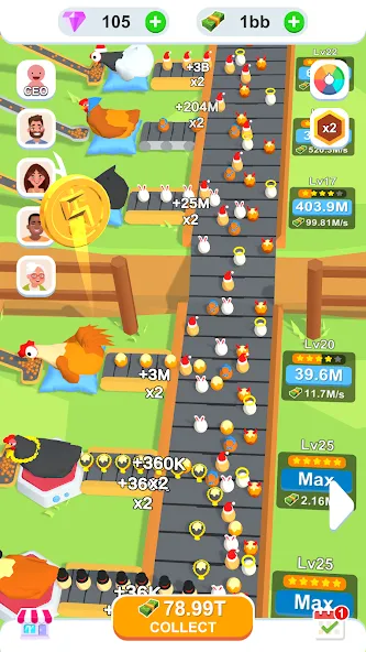 Idle Egg Factory [MOD: безлимитные деньги и ресурсы] на Андроид — скриншот 3