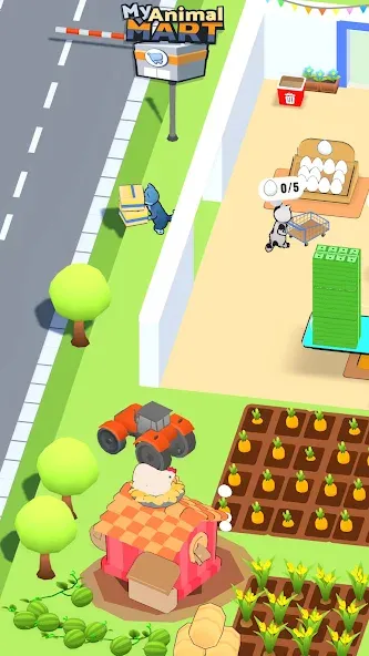 Скачать Animal Mart: Tycoon Games [MOD: безлимитные деньги и товары] на телефон — скриншот 1