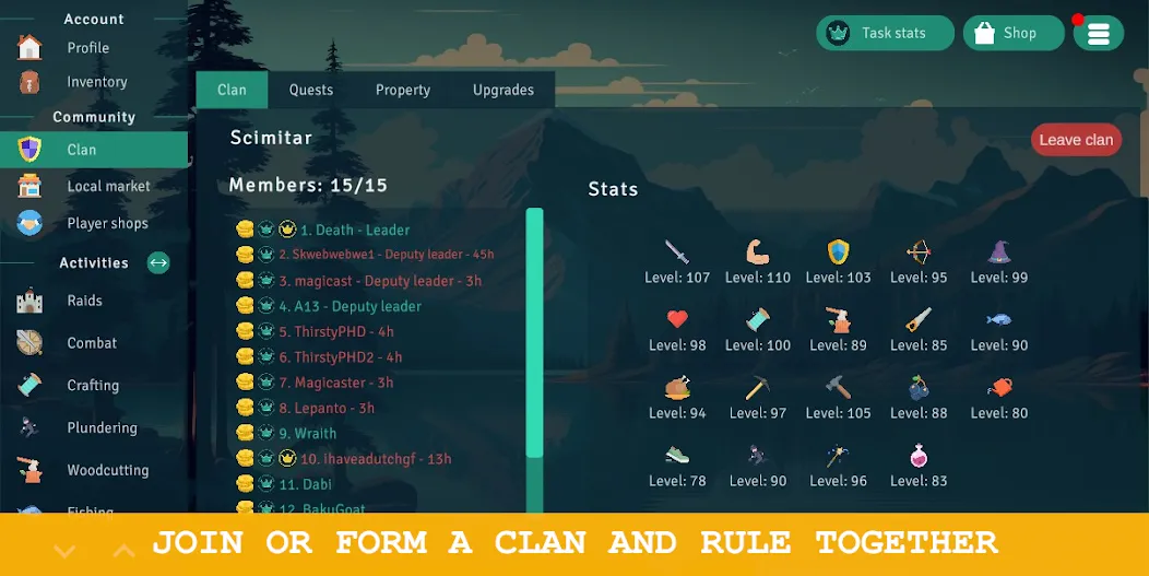Скачать Idle Clans - MMORPG [MOD: безлимитные деньги и ресурсы] — скриншот 2